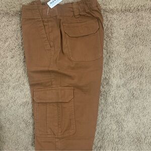 Old Navy Womens High-Waisted Chino Cargo Pants, Brown, Size 10 Petite